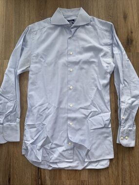 Suitsupply Light Blue Micro-Check Dress Shirt